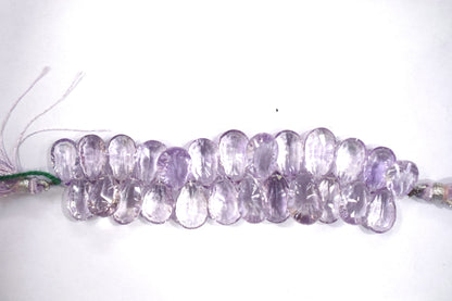 Pink Amethyst Concave Cut Oval Shape Faceted  Beads , Sold By Strand , 4 Inches , 8x14 - 11x16 mm , 30437