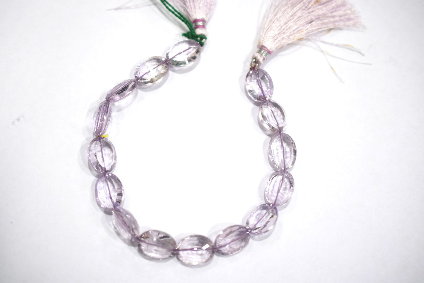 Pink Amethyst Concave Cut Oval Shape Beads , Sold By Strand , 8.5 Inches , 11x14 - 11x15 mm , 30438