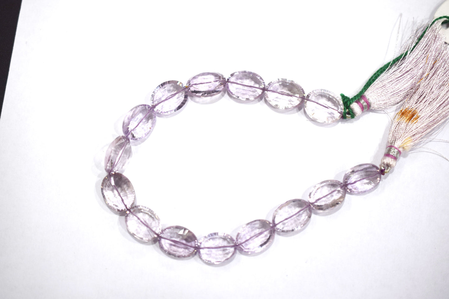 Pink Amethyst Concave Cut Oval Shape Beads , Sold By Strand , 8.5 Inches , 11x14 - 11x15 mm , 30438