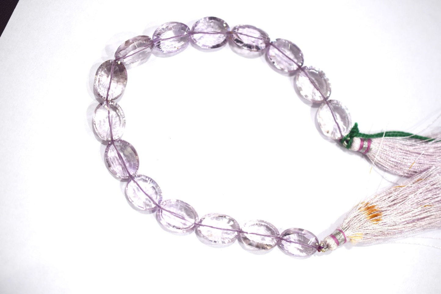 Pink Amethyst Concave Cut Oval Shape Beads , Sold By Strand , 8.5 Inches , 11x14 - 11x15 mm , 30438