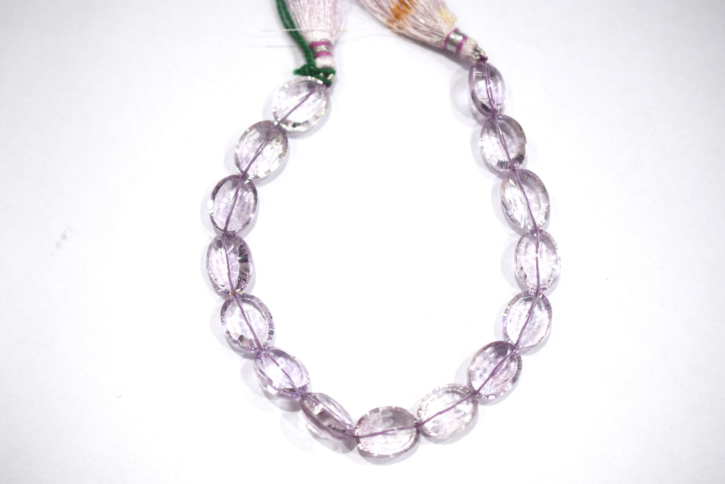 Pink Amethyst Concave Cut Oval Shape Beads , Sold By Strand , 8.5 Inches , 11x14 - 11x15 mm , 30438