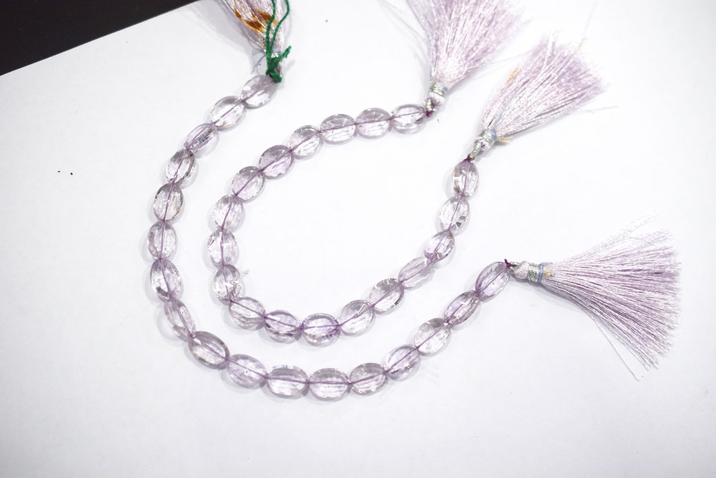 Pink Amethyst Concave Cut Oval Shape Beads , Sold By Strand , 8 Inches , 9x11.50 - 9x13 mm , 30439