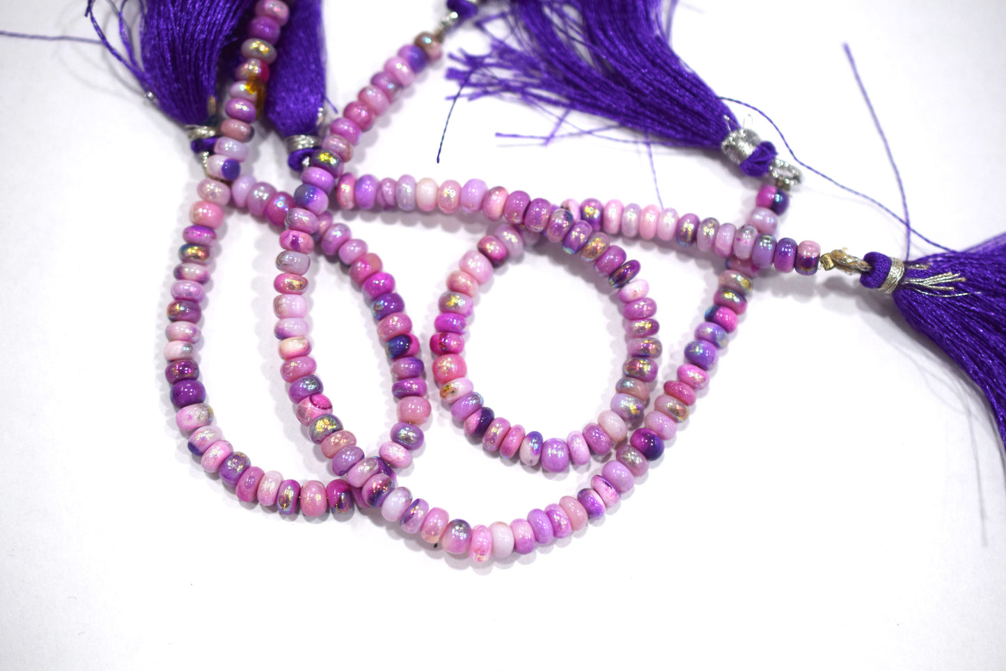 Purple Opal Metallic AB Coated Rondelle Shape  Smooth  Beads , Sold By Strand , 7 Inches , 5.50 mm , 30448
