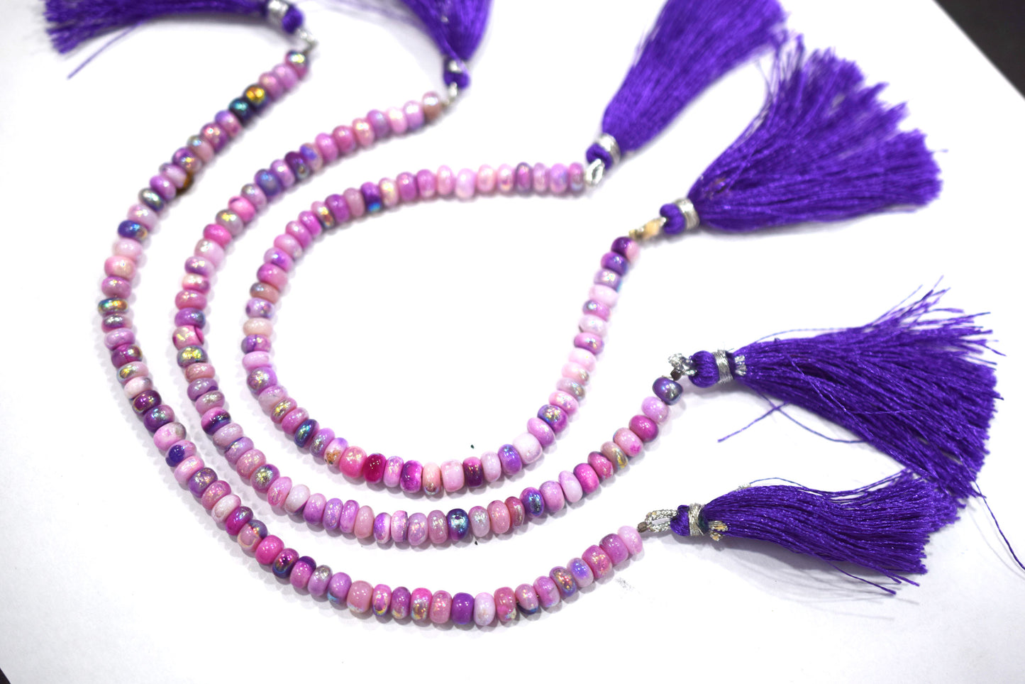 Purple Opal Metallic AB Coated Rondelle Shape  Smooth  Beads , Sold By Strand , 7 Inches , 5.50 mm , 30448