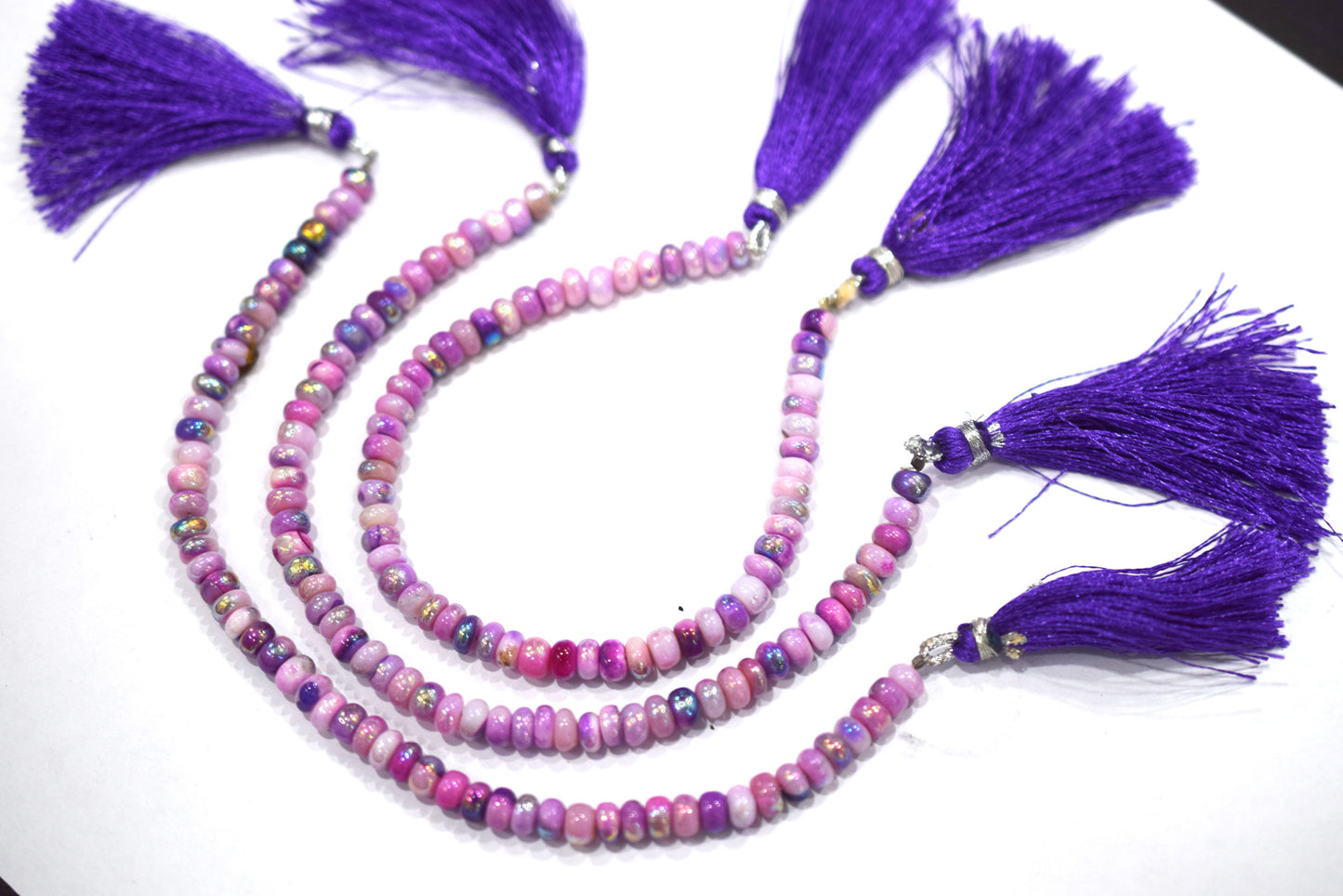 Purple Opal Metallic AB Coated Rondelle Shape  Smooth  Beads , Sold By Strand , 7 Inches , 5.50 mm , 30448