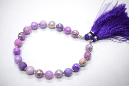 Purple Opal Metallic AB Coated Smooth  Round Shape Beads  , Sold By Strand , 7 Inches , 7.25 - 7.5 mm , 30449