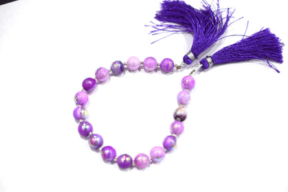 Purple Opal Metallic AB Coated Round Shape Beads , Purple Opal Coated Smooth Round Beads , Sold By Strand , 7 Inches , 7.75 - 8 mm , 30451