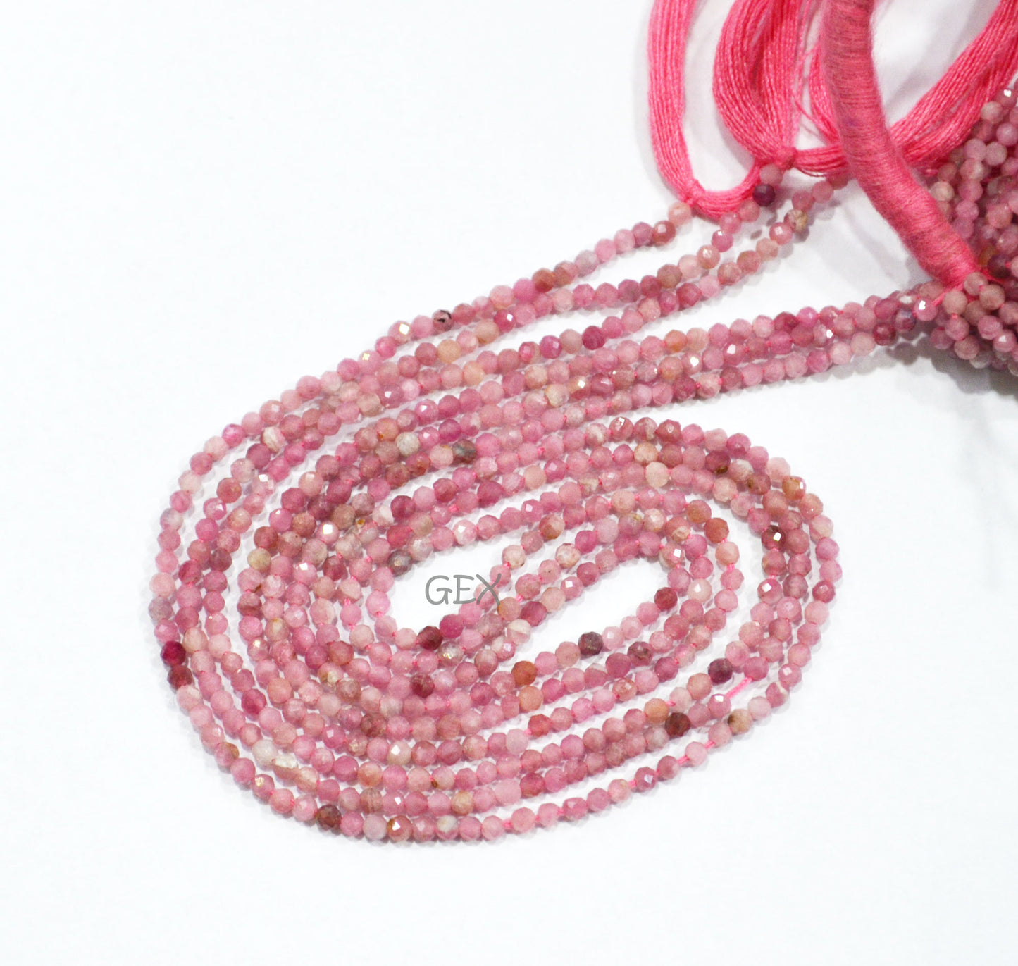 Pink Tourmaline Faceted Round Shape Beads , Pink Tourmaline Faceted Beads , Sold By Strand , 12.50 Inches , 2.25 mm , 31865