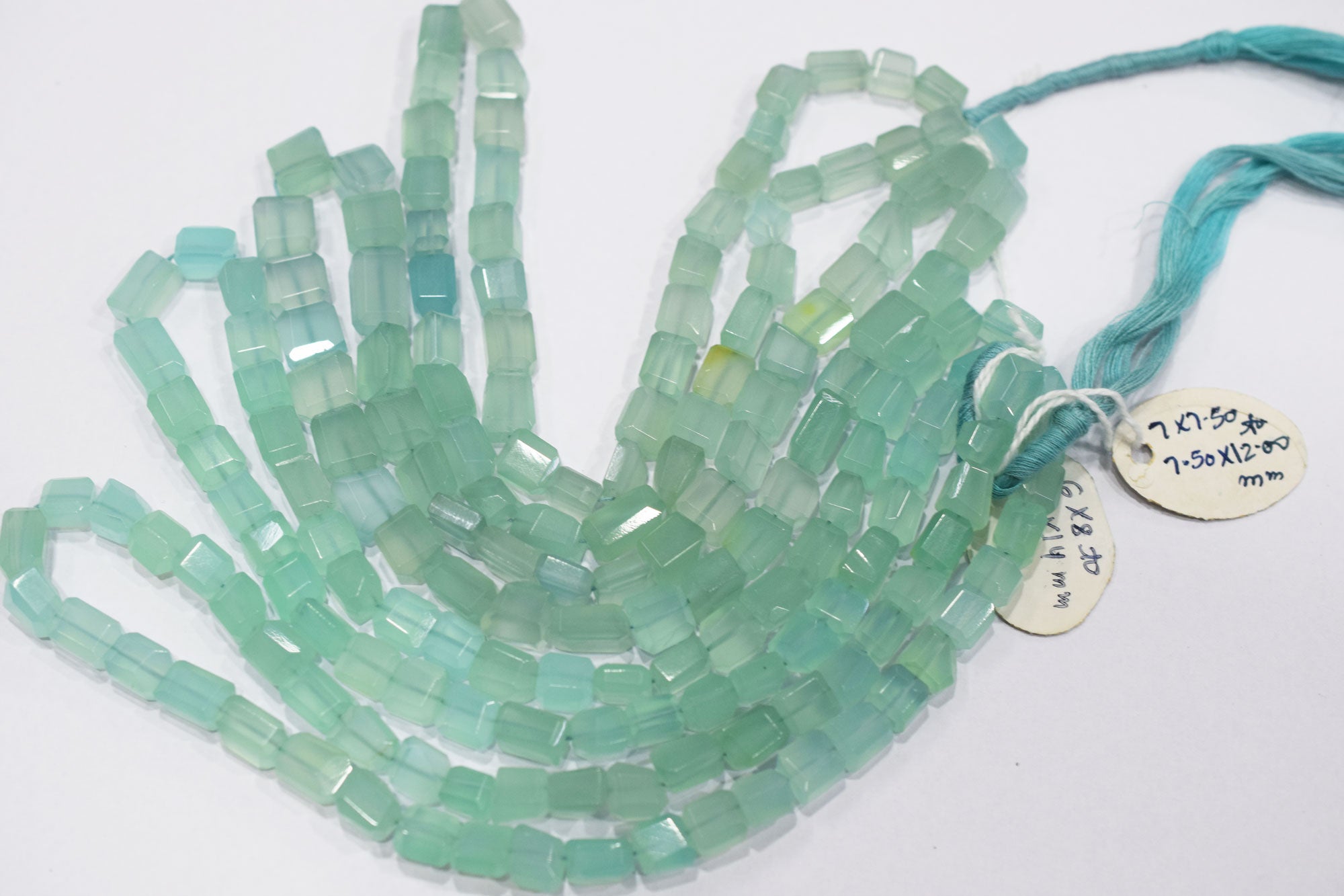 Aqua Chalcedony Laser Cut Beads , Sold By Strand , 6x8 - 9x14 mm , 16" , 32094