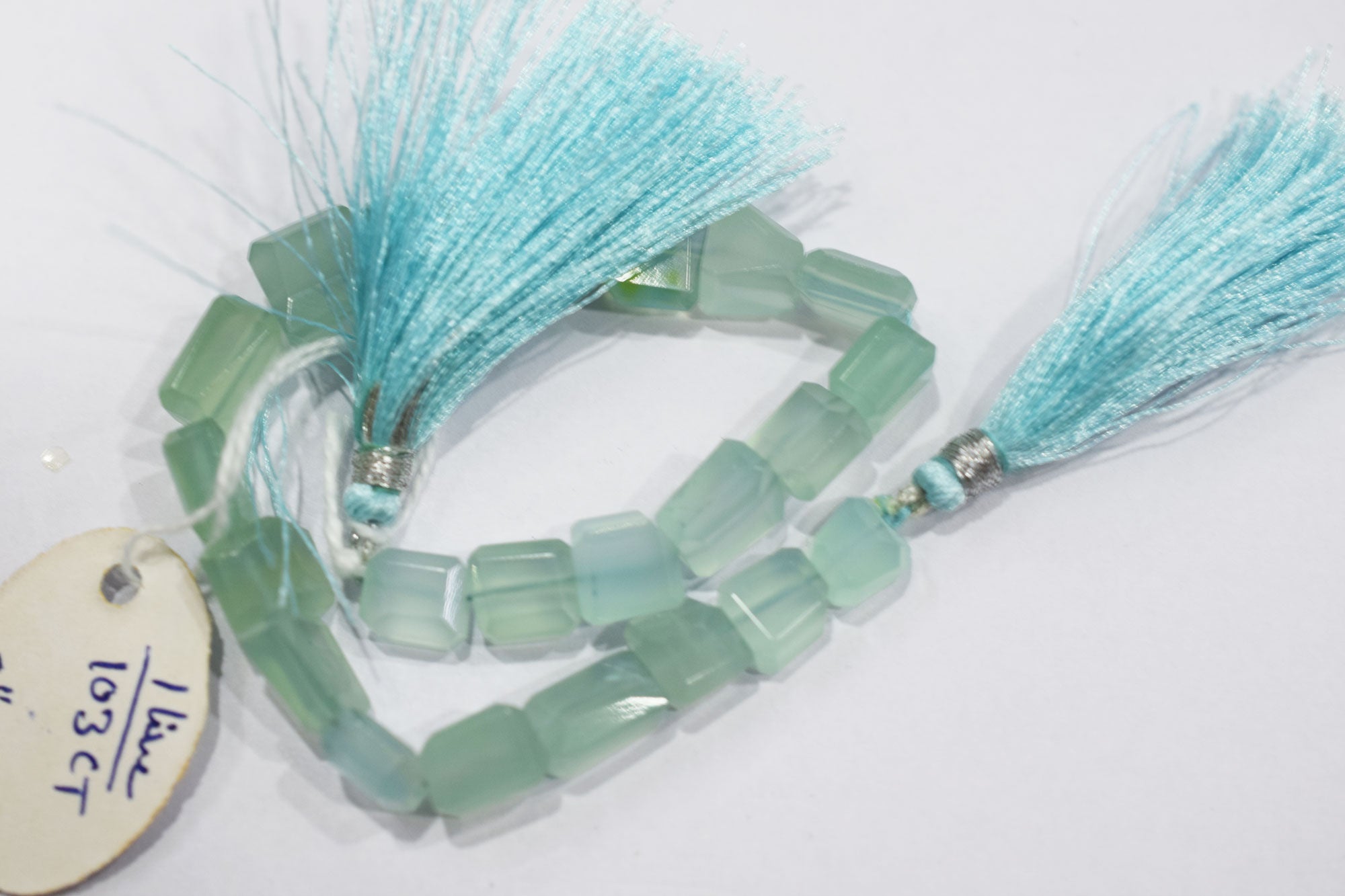 Aqua Chalcedony Step Cut Faceted Laser Nuggets Shape Beads , 8x8 - 10x10 mm , 8", 32095