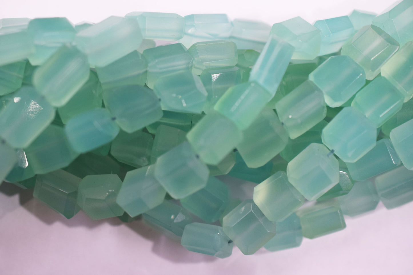 Aqua Chalcedony Laser Cut Beads , Sold By Strand , 8.50x9 - 10x10 mm , 16" , 32096