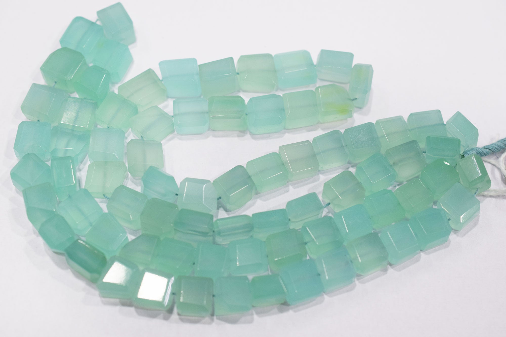 Aqua Chalcedony Laser  Cut Beads , Sold By Strand , 9.50x9.50 -11.50x13 mm , 16" , 32101