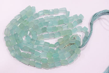 Aqua Chalcedony Laser Cut Beads , Sold By Strand , 7x7.50 - 10x11 mm , 16" , 32102