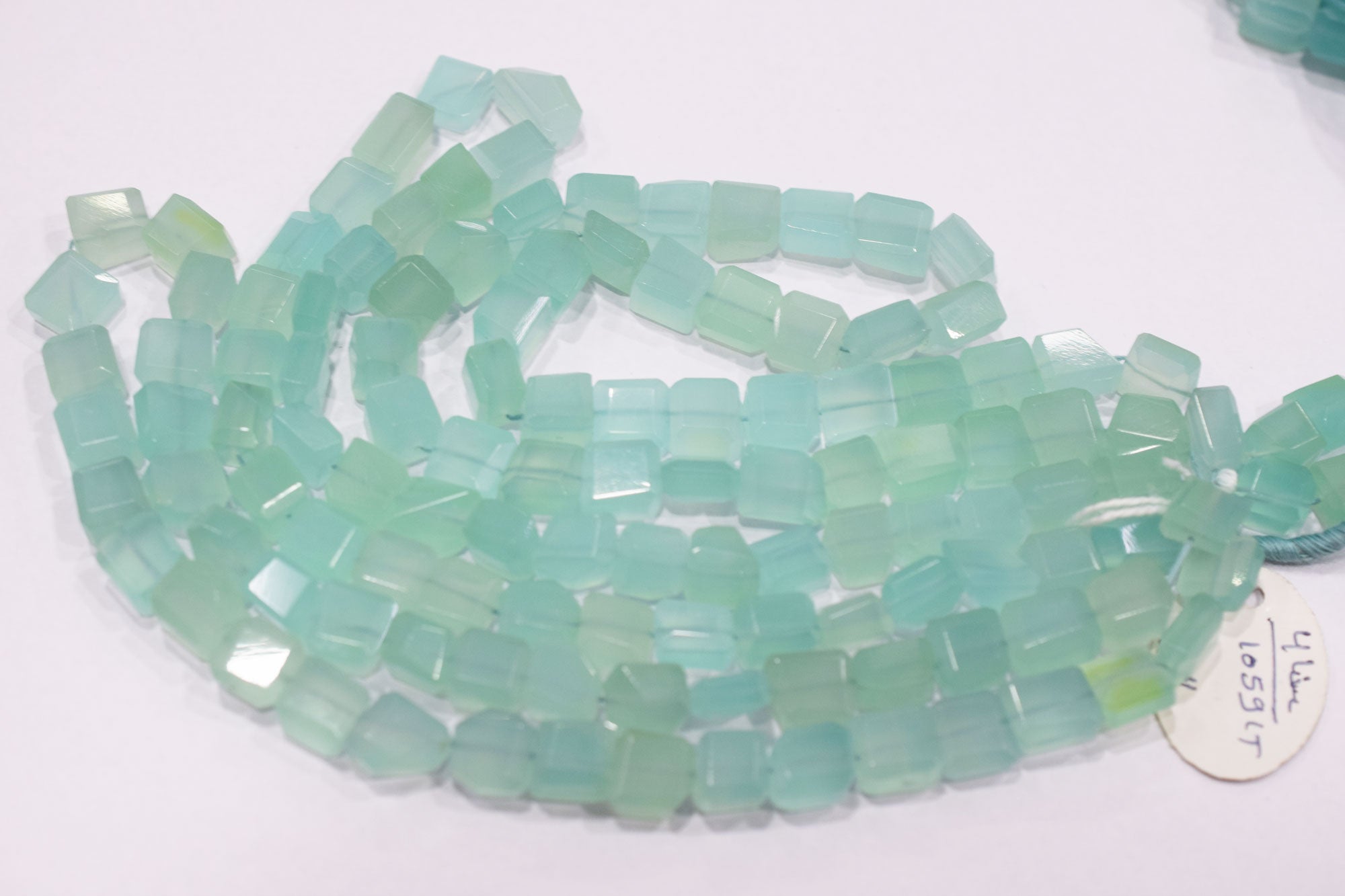Aqua Chalcedony Laser Cut Beads , Sold By Strand , 9x9 - 10x11 mm , 16" , 32104