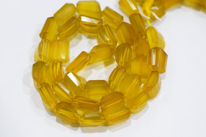 Yellow Chalcedony Laser Beads , Sold By Strand , 9x12 - 10x13 mm , 16", 32105