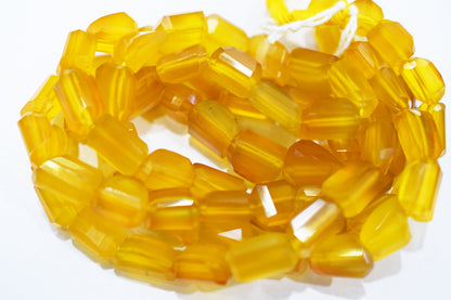Yellow Chalcedony Laser Beads , Sold By Strand ,  6x8 - 9.50x12 mm , 16" , 32108