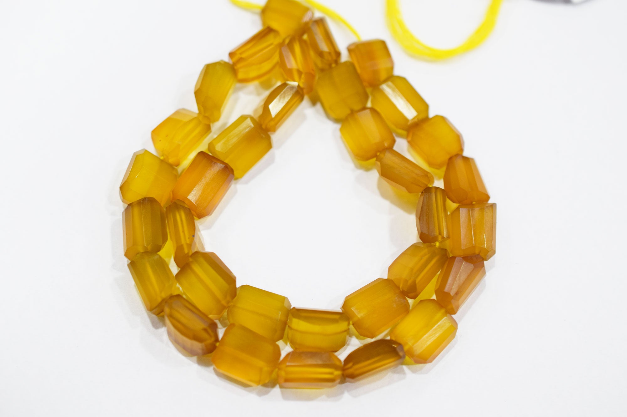 Yellow Chalcedony Laser Beads , Sold By Strand , 9x11 - 11x13 mm , 16", 32111