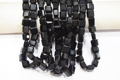 Black Onyx Laser Cut Nuggets Shape Beads ,  Sold By Strand ,   9x9.50 - 9x10 mm , 16" , 32114