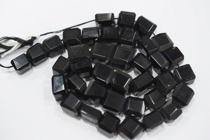 Black Onyx Laser Cut Nuggets Shape Beads ,  Sold By Strand , 9x9 - 11x11 mm , 16" , 32116