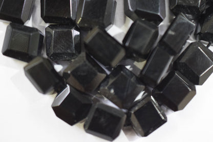 Black Onyx Laser Cut Nuggets Shape Beads ,  Sold By Strand , 9x9 - 11x11 mm , 16" , 32116