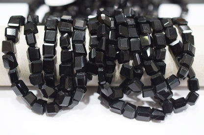 Black Onyx Laser Cut Nuggets Shape Beads ,  Sold By Strand , 7x8 - 9x10 mm , 16" , 32119