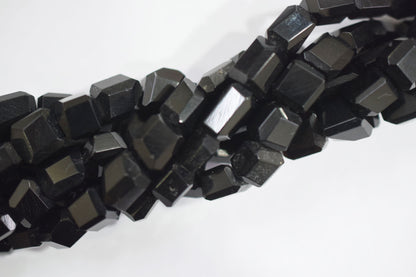 Black Onyx Laser Cut Nuggets Shape Beads ,  Sold By Strand , 7x8 - 9x10 mm , 16" , 32119