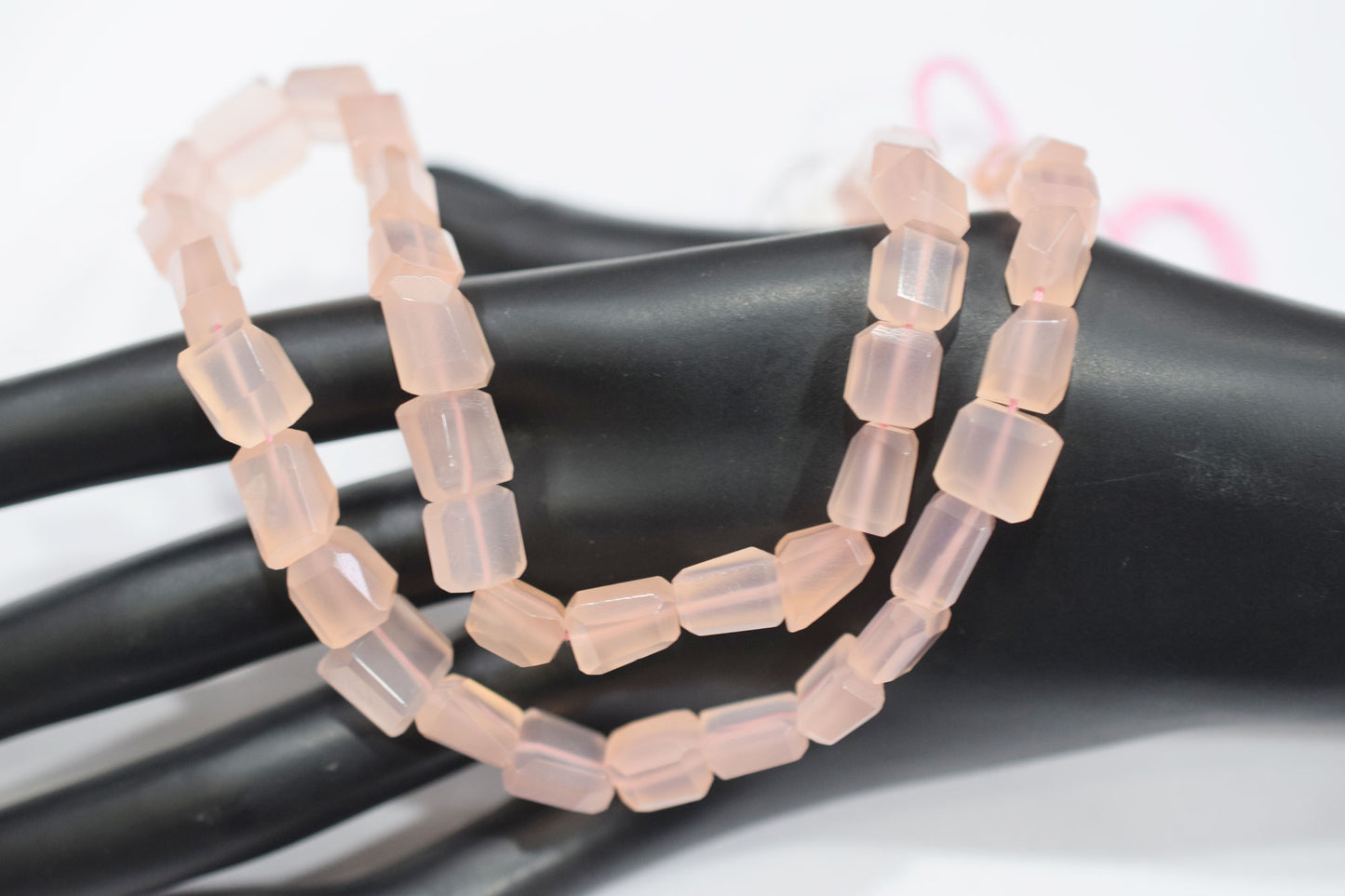 Rose Pink Chalcedony Laser Beads , Sold By Strand , 6x8 - 9.50x10 mm, 16", 32122