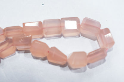 Rose Pink Chalcedony Laser Beads , Sold By Strand , 6x8 - 9.50x10 mm, 16", 32122