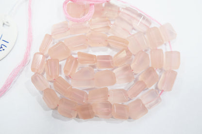 Rose Pink Chalcedony Laser Beads , Sold By Strand , 7.50x9 - 9.50x11 mm , 16", 32129