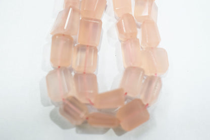 Rose Pink Chalcedony Laser Beads , Sold By Strand , 7.50x9 - 9.50x11 mm , 16", 32129