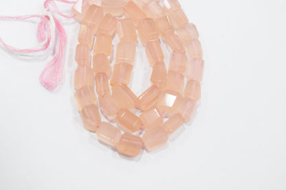 Rose Pink Chalcedony Laser Beads , Sold By Strand , 7x8 - 7.50x11 mm , 16", 32130