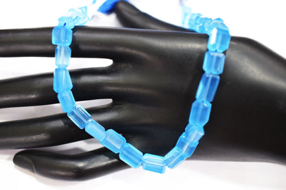 Blue Chalcedony Laser Beads, Sold By Strand , 6x7 - 6.50x11 mm , 16", 32132