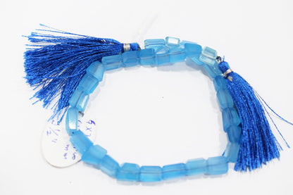 Blue Chalcedony Laser Beads, Sold By Strand , 6x7 - 6.50x11 mm , 16", 32132