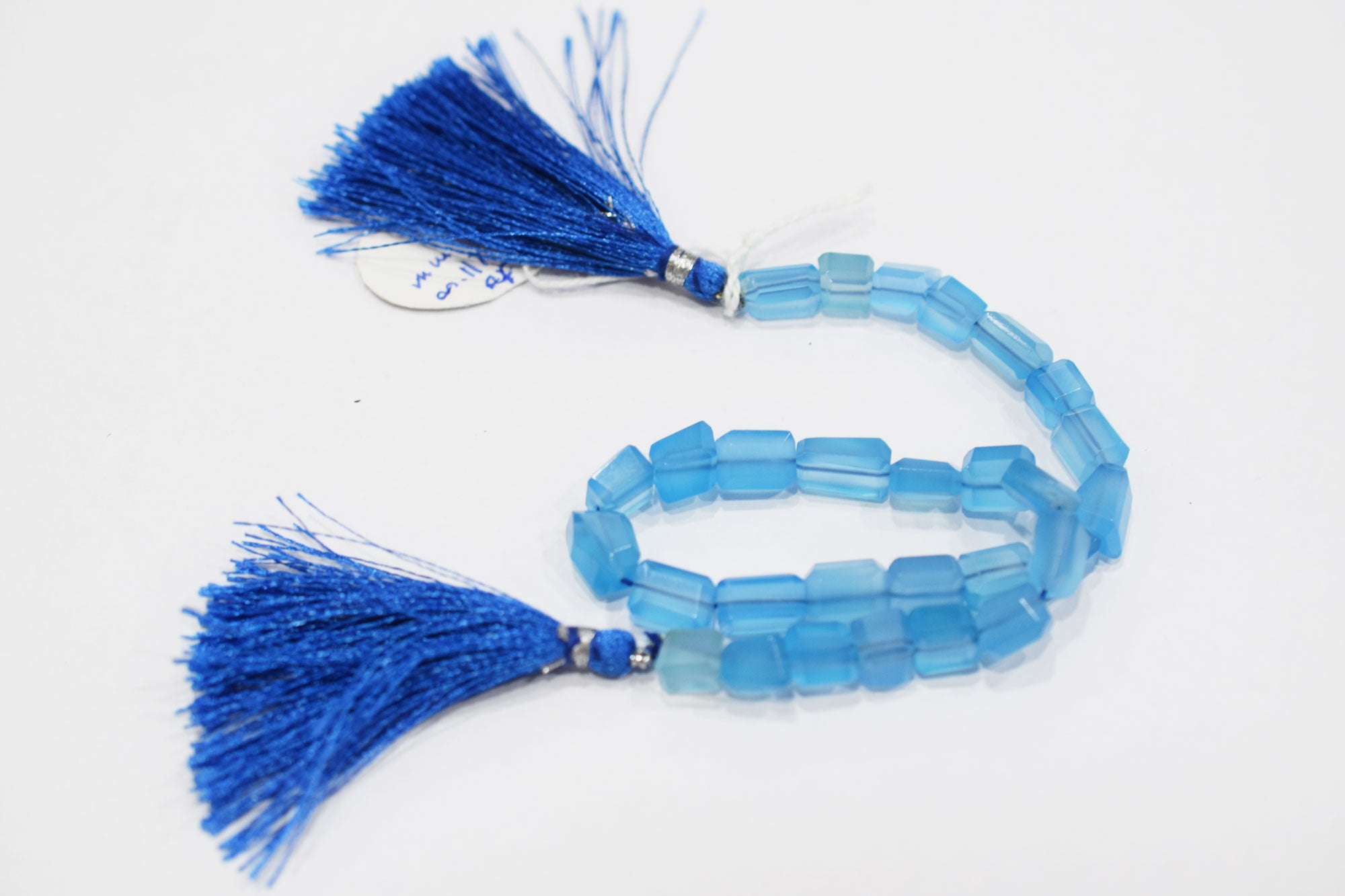 Blue Chalcedony Laser Beads, Sold By Strand , 6x7 - 6.50x11 mm , 16", 32132