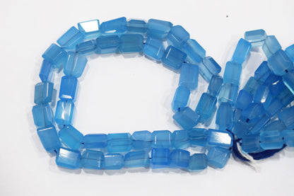 Blue Chalcedony Laser Beads, Sold By Strand , 7x8 - 8x12 mm , 16" , 32138