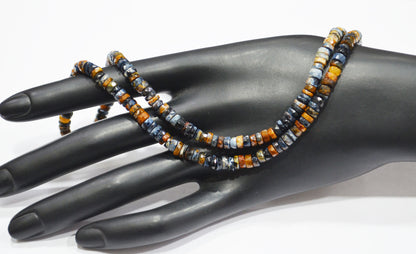 Natural Pietersite Heishi Tyre Shape Beads , 16 Inches , 4.50 - 5 mm , 32146