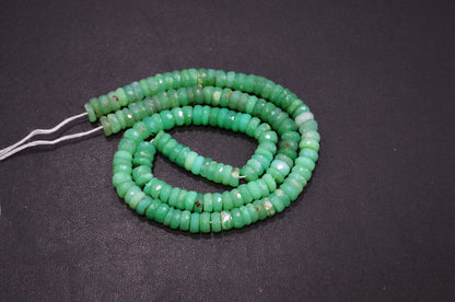Natural Chrysoprase Heishi Tyre Shape Beads , 16.50 Inches , 6.50 - 7 mm , 32149