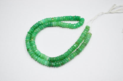 Natural Chrysoprase Heishi Tyre Shape Beads , 16.50 Inches , 6.50 - 7 mm , 32149