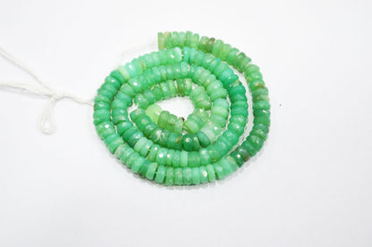 Natural Chrysoprase Heishi Tyre Shape Beads , 16.50 Inches , 6.50 - 7 mm , 32149
