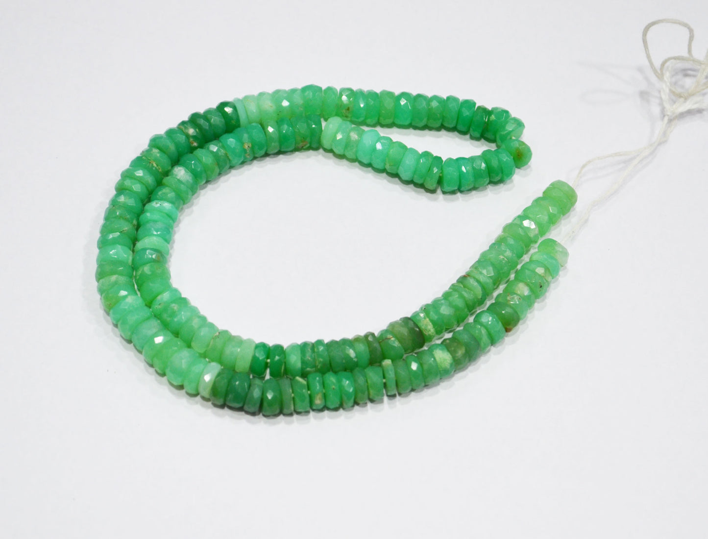 Natural Chrysoprase Heishi Tyre Shape Beads , 16.50 Inches , 6.70 - 7.30 mm , 32151