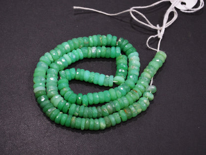 Natural Chrysoprase Heishi Tyre Shape Beads , 16.50 Inches , 6.70 - 7.30 mm , 32151