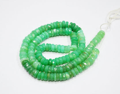 Natural Chrysoprase Heishi Tyre Shape Beads , 16.50 Inches , 6.70 - 7.30 mm , 32151