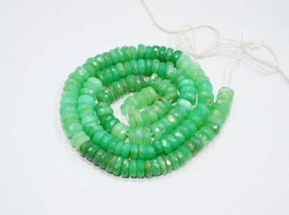 Natural Chrysoprase Heishi Tyre Shape Beads , 16.50 Inches , 6.70 - 7.30 mm , 32151