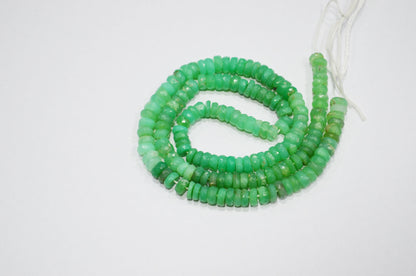 Natural Chrysoprase Heishi Tyre Shape Beads , 17 Inches , 5.50 - 6 mm , 32153
