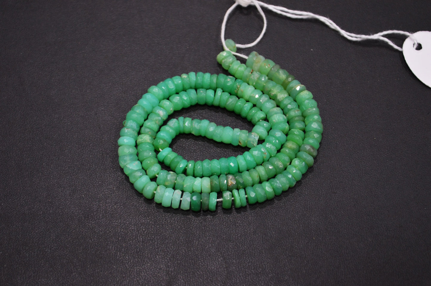 Natural Chrysoprase Heishi Tyre Shape Beads , 17 Inches , 5.50 - 6 mm , 32153