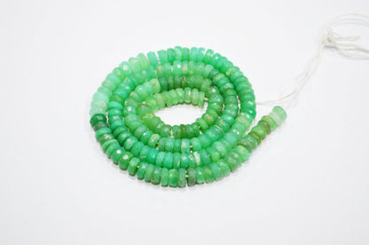 Natural Chrysoprase Heishi Tyre Shape Beads , 17 Inches , 5.50 - 6 mm , 32153