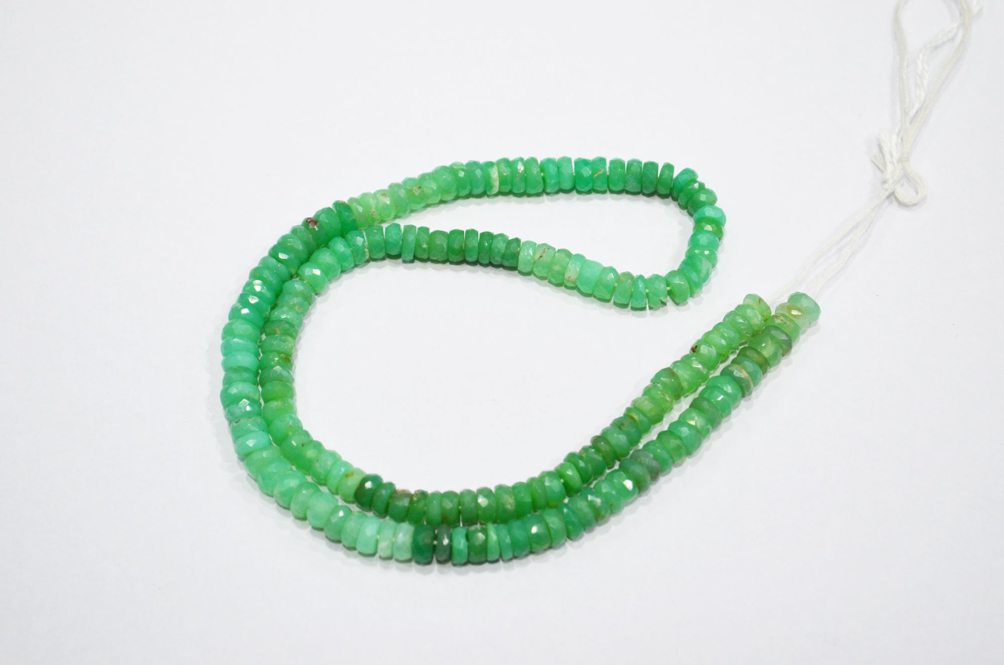 Natural Chrysoprase Heishi Tyre Shape Beads , 17 Inches , 5.50 - 6 mm , 32153
