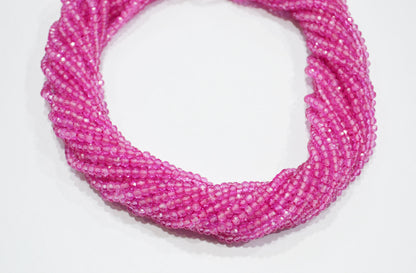 Mystic Pink Topaz Faceted Rondelle Shape Beads , Sold By Strand , 16 Inches , 3.50 - 4 mm , 32154