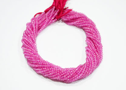 Mystic Pink Topaz Faceted Rondelle Shape Beads , Sold By Strand , 16 Inches , 3.50 - 4 mm , 32154