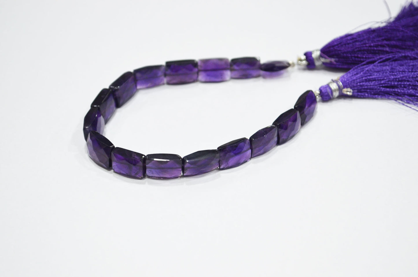 Natural Amethyst Faceted Chicklet Shape Beads , Sold By Strand , 7 Inches , 7.50x10 - 9x12 mm , 32157